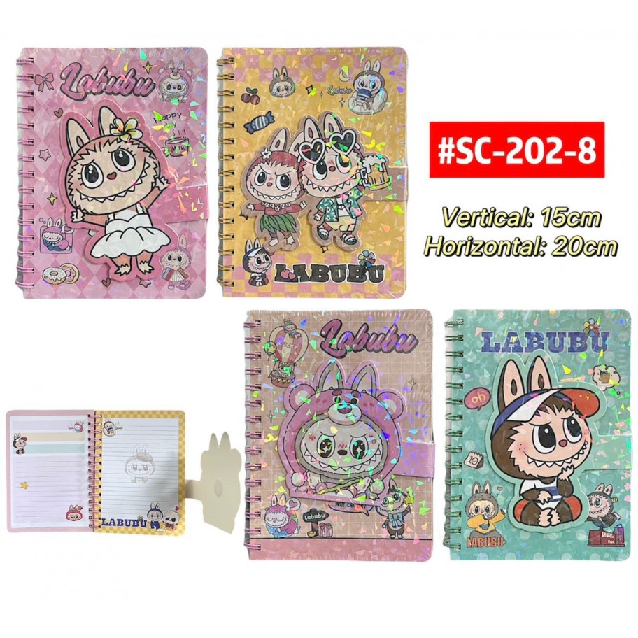 LIBRETA LABUBU CIERRE MAGICO #SC-202-8
