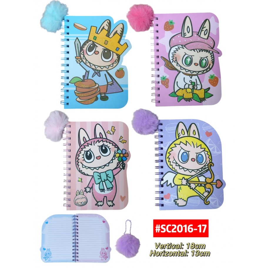 AGENDA LABUBU CON POMPOM #SC2016-17
