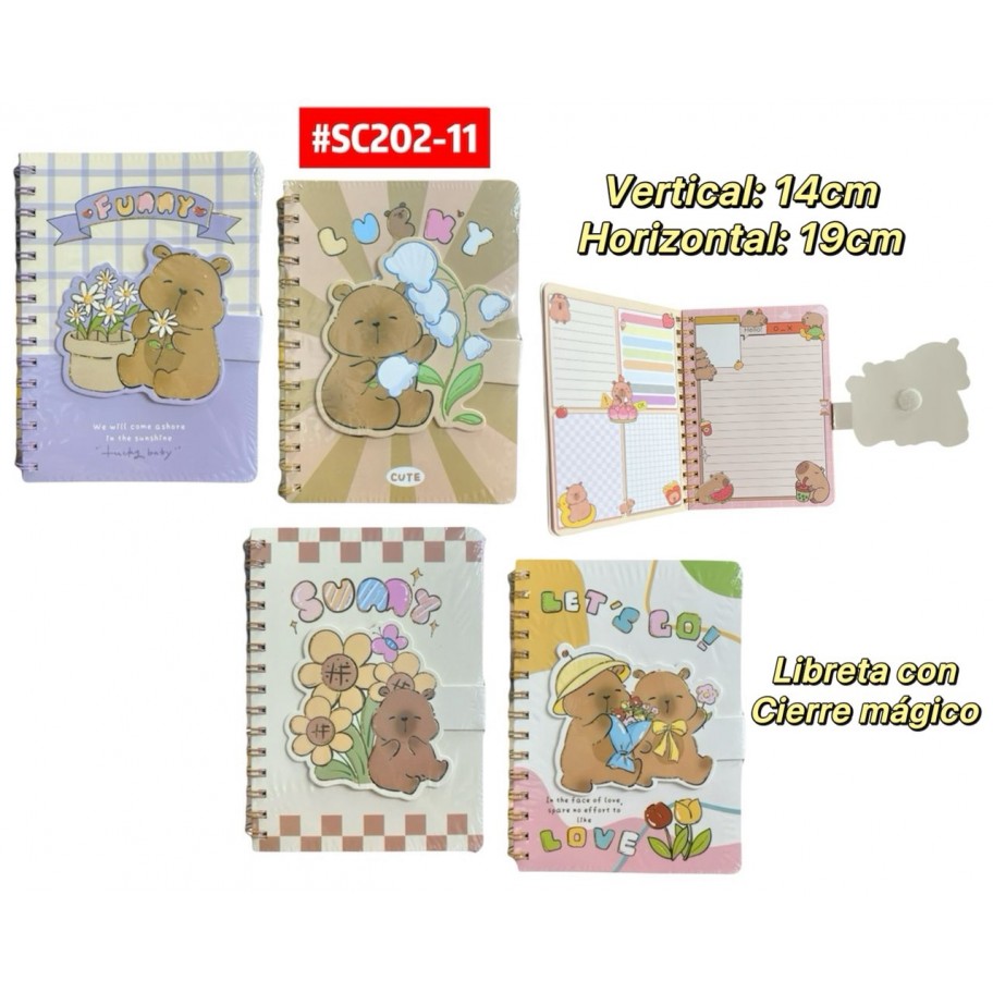 LIBRETA CAPABARA CIERRE MAGICO #SC202-11