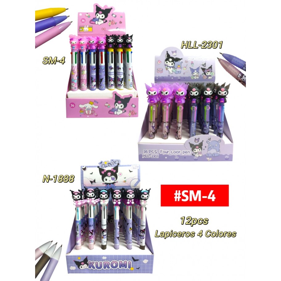 LAPICERO 4 COLORES KUROMI 12uds #SM-4