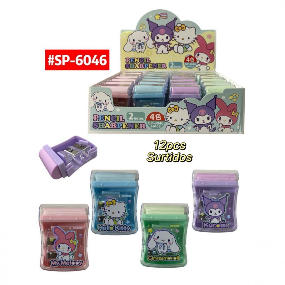 SACAPUNTAS DOBLE CON BORRADOR SANRIO *12 #SP-6046
