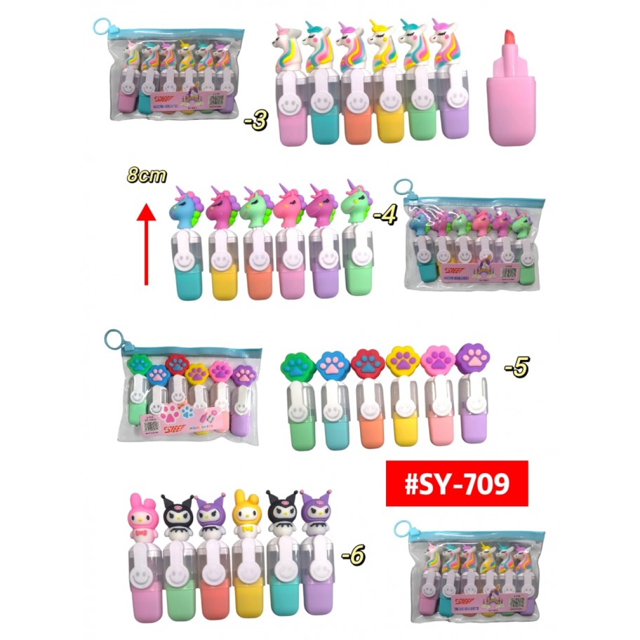 RESALTADORES INFANTIL 6uds #SY-709 P.U