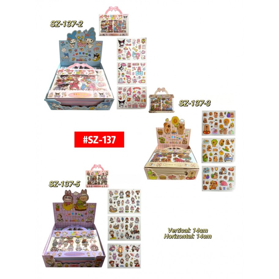 STICKERS LABUBU/CAPYBARA/SANRIO #SZ-137