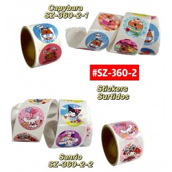 ROLLO DE STICKERS SANRIO CAPYBARA #SZ-360-2 P.U