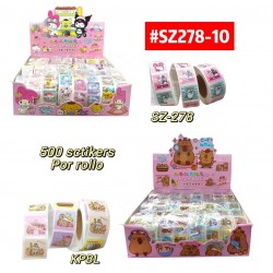 STICKERS EN ROLLO SANRIO CAPYBARA #SZ278-10