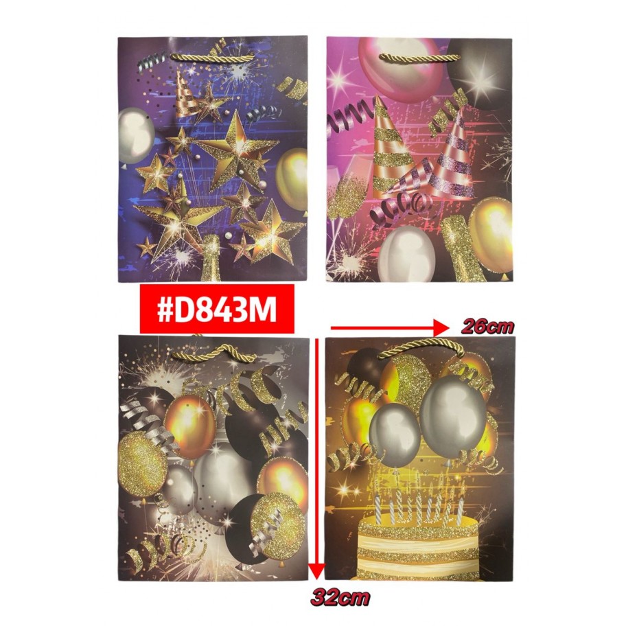 BOLSAS MEDIANAS DE REGALO  12uds #D843M