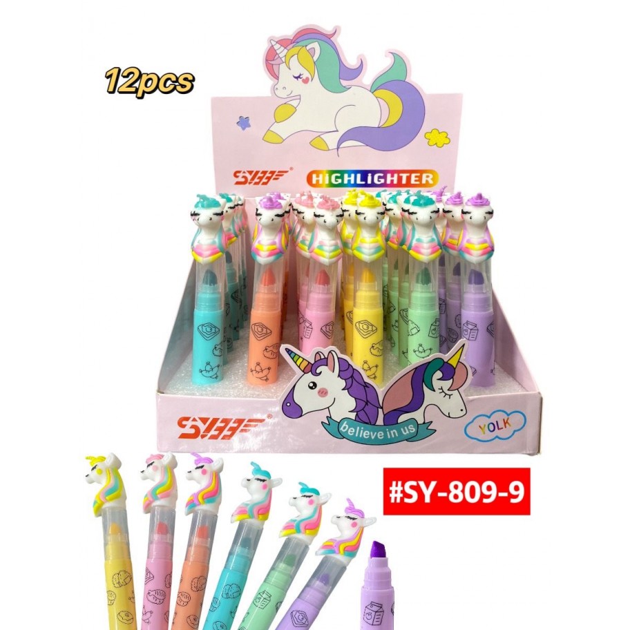 RESALTADORES  UNICORNIO 12uds #SY-809-9