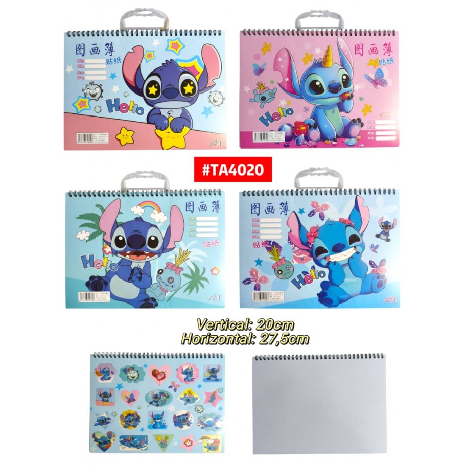 BLOCK DE DIBUJO STITCH #TA4020