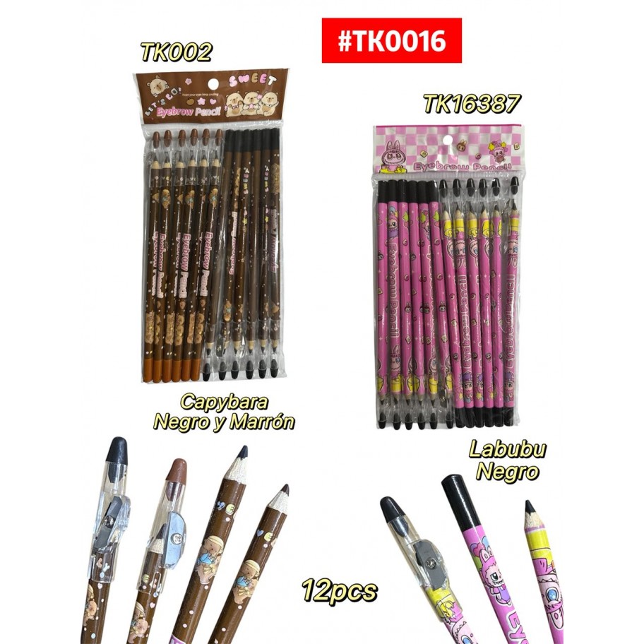 LAPIZ DE CEJAS *12 CAPYBARA LABUBU #TK0016