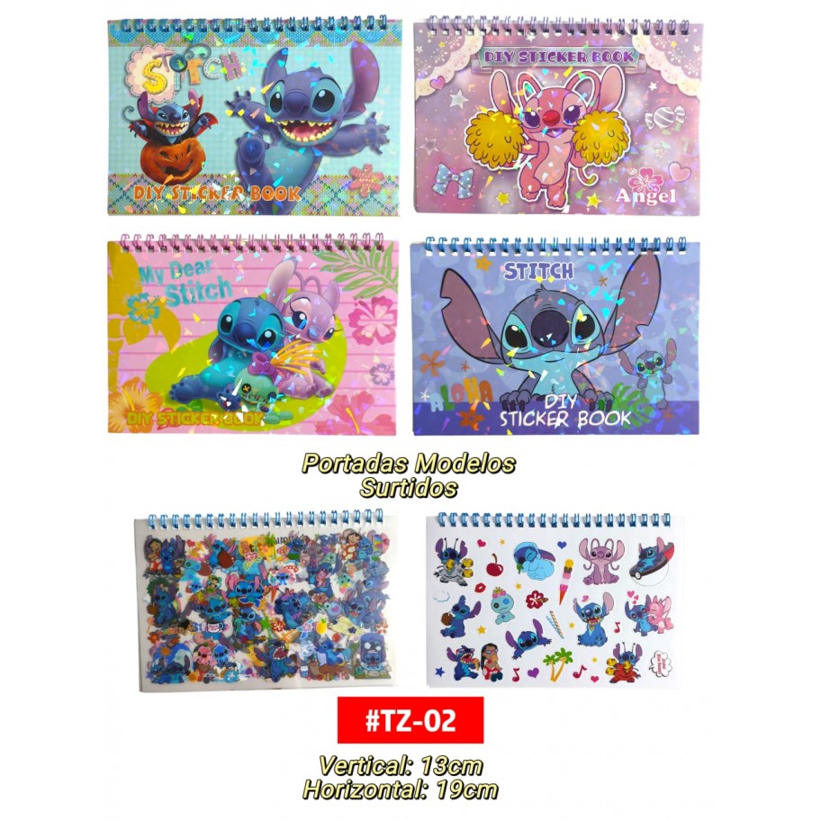 LIBRETA STITCH CON STICKERS #TZ-02