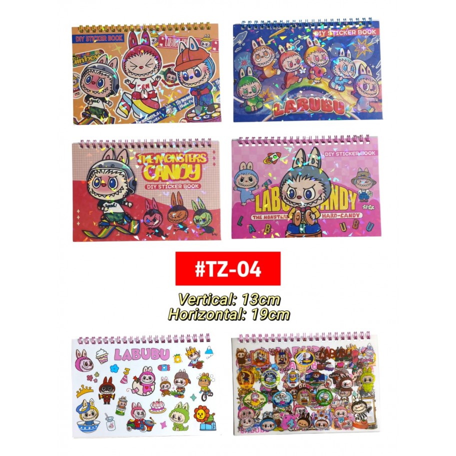 LIBRETA LABUBU CON STICKERS #TZ-04
