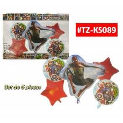 SET DE GLOBOS SPIDERMAN 5pcs #TZ-K5089