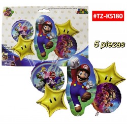 SET DE GLOBOS MARIO 5pcs #TZ-K5180