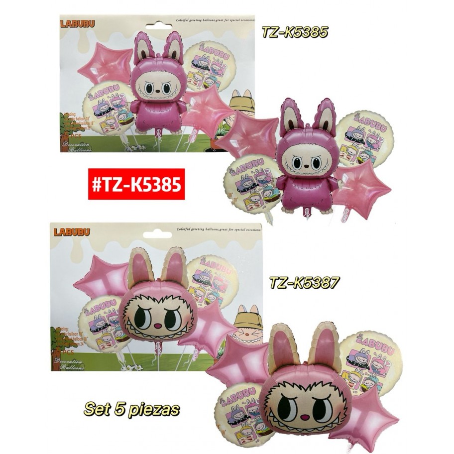 KIT DE GLOBOS LABUBU 5pcs #TZ-K5385