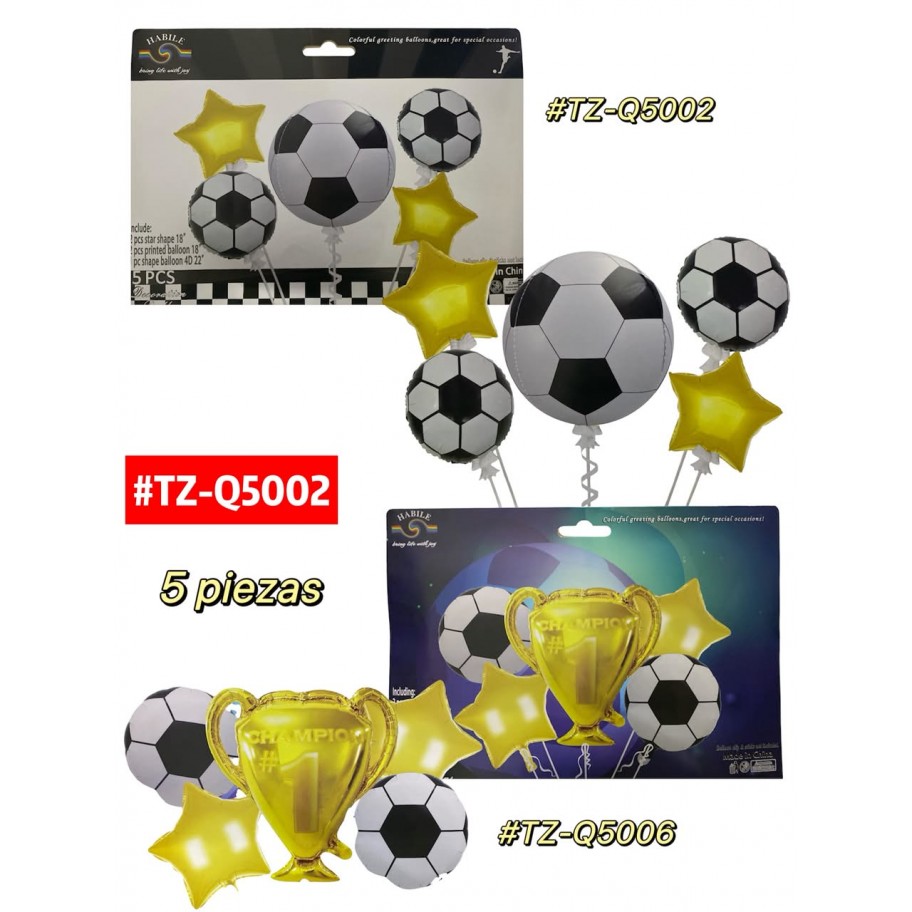 SET DE GLOBOS FUTBOL 5pcs #TZ-Q5002