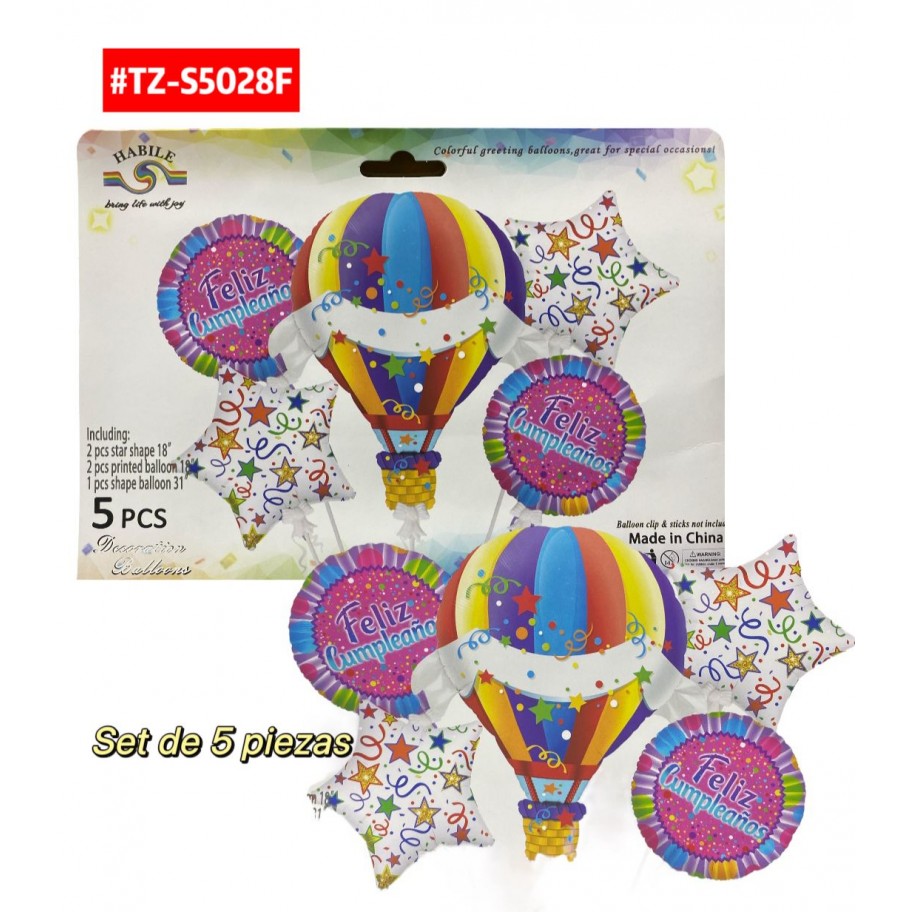 SET DE GLOBOS AEROSTATICO 5pcs #TZ-S5028F