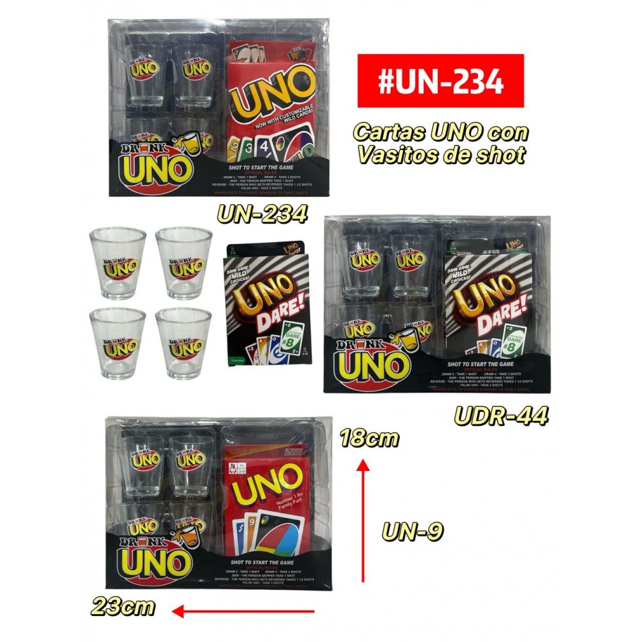 CARTAS UNO SHOT 4pcs #UN-234