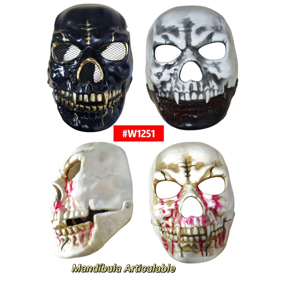 MASCARA CALAVERA DE MANDIBULA MOVIBLE #W1251