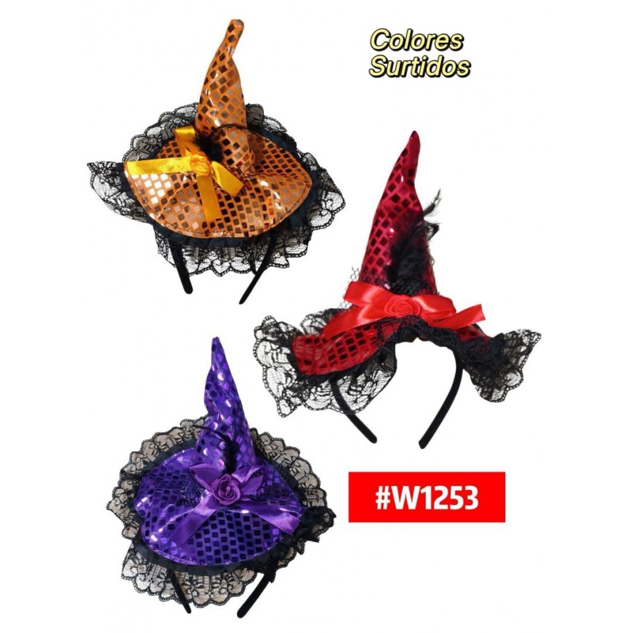 CINTILLO SOMBRERO DE BRUJA #W1253