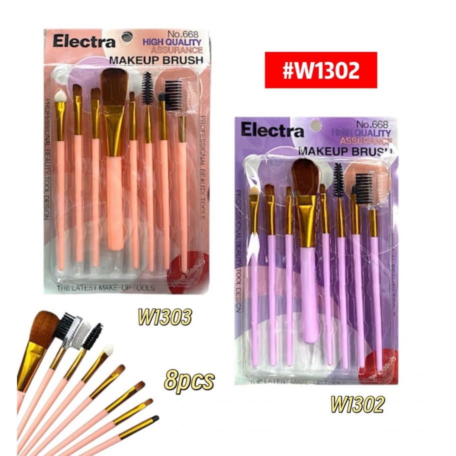 SET DE BROCHAS MORADO 8pcs #W1302 P.U