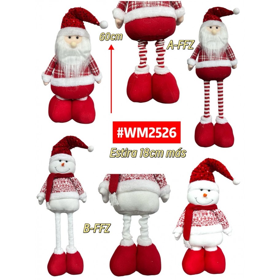 MUÑECO DE NAVIDAD AJUSTABLE 60cm #WM2526