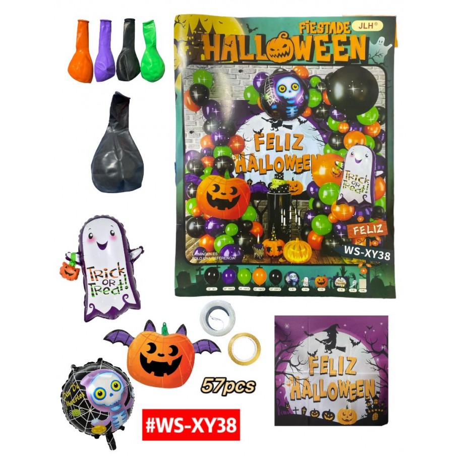 SET DE GLOBOS HALLOWEEN #WS-XY38 P.U