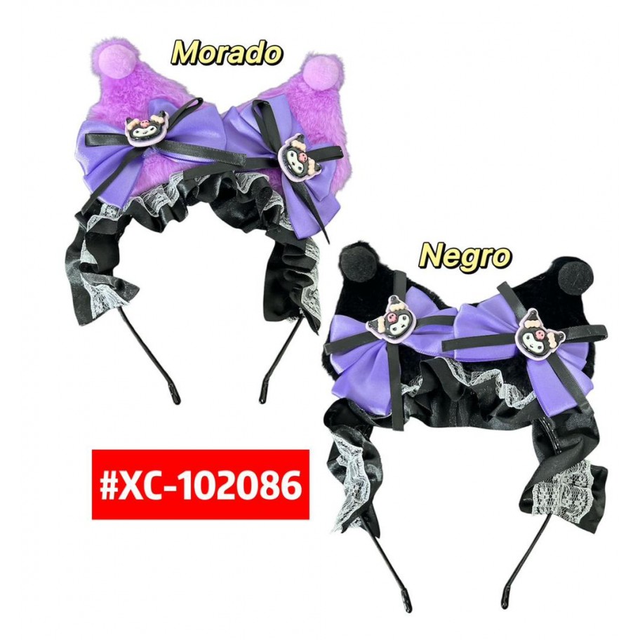 CINTILLO OREJAS KUROMI TELA #XC-102086 P.U