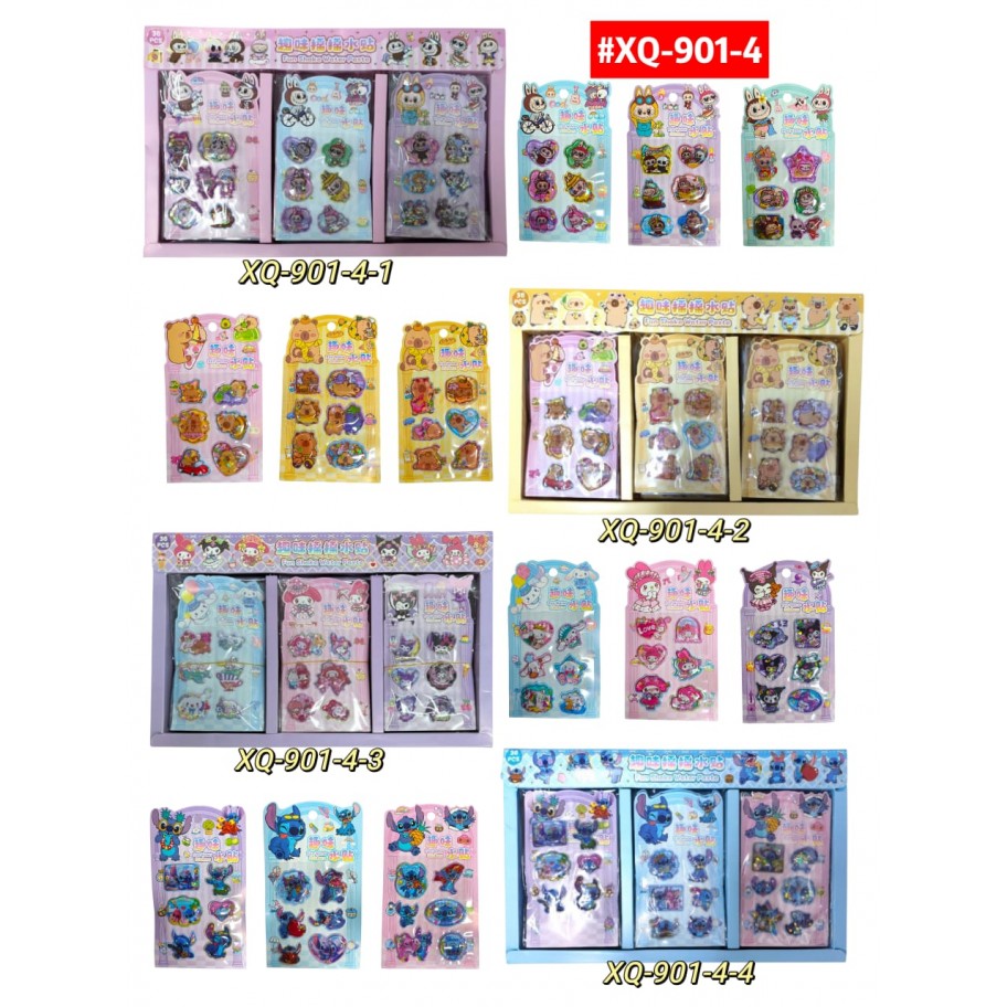 STICKERS DE AGUA LABUBU/SANRIO/STITCH/CAPYBARA #XQ-901-4