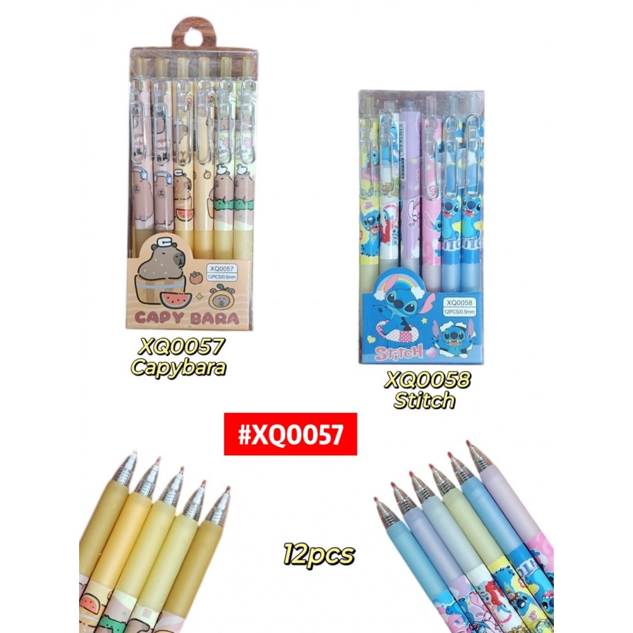 LAPICERO CAPYBARA STITCH 12uds #XQ0057
