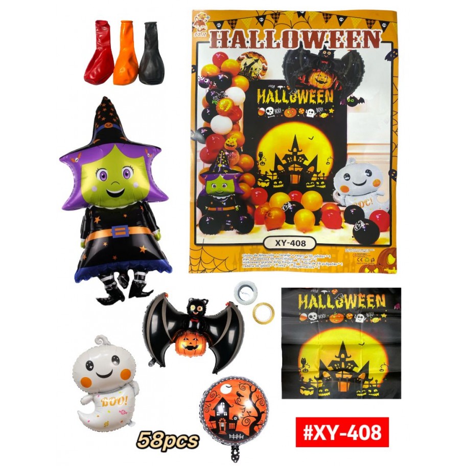 SET DE GLOBOS HALLOWEEN #XY-408 P.U