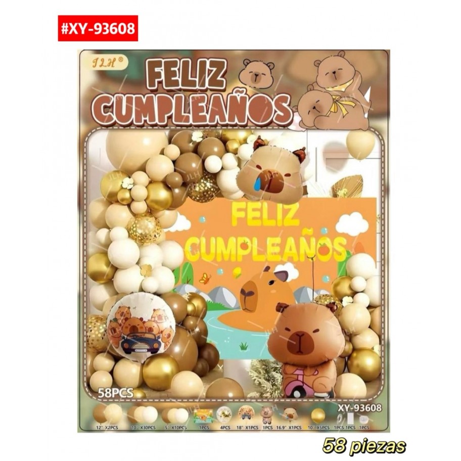 SET DE GLOBOS CAPYBARA #XY-93608