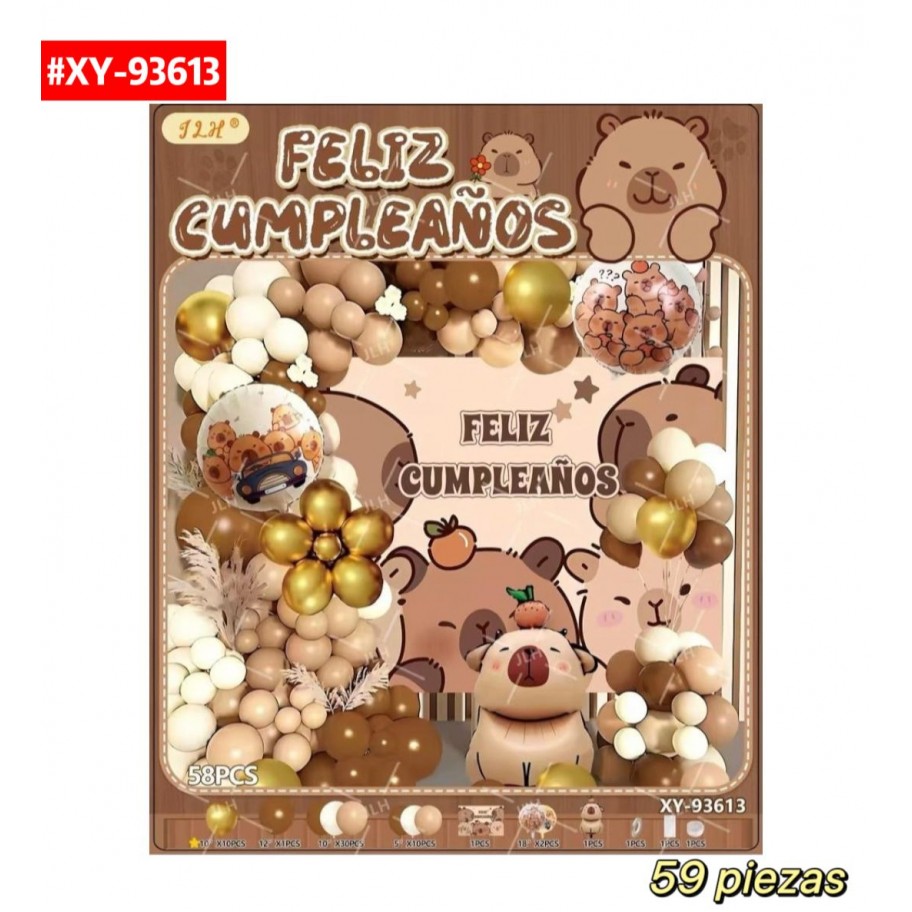 SET DE GLOBOS CAPYBARA #XY-93613