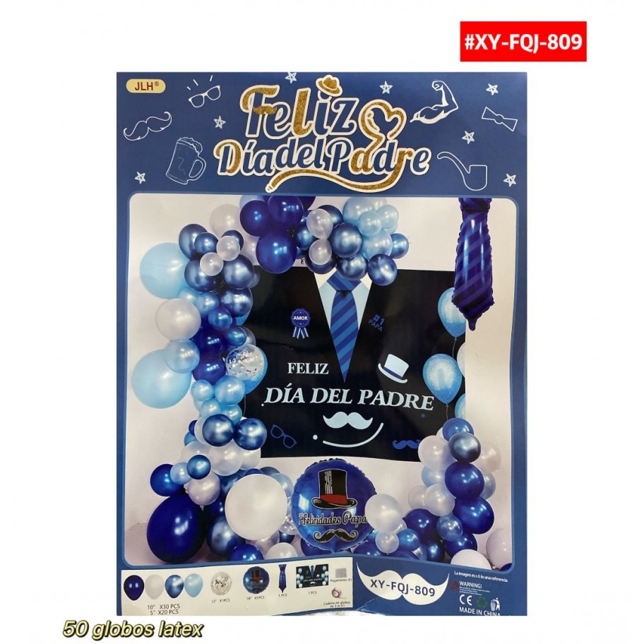 SET DE GLOBOS FELIZ DIA PAPÁ  #XY-FQJ-809 P.U