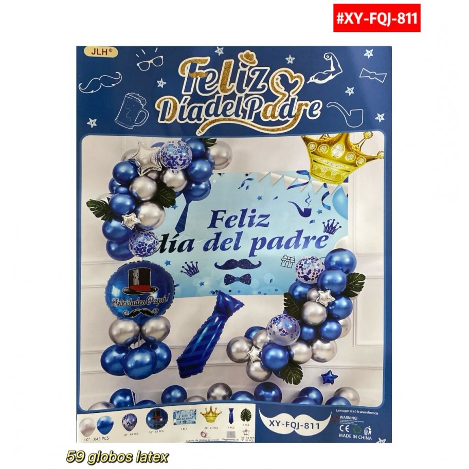 SET DE GLOBOS FELIZ DIA PAPÁ  #XY-FQJ-811 P.U