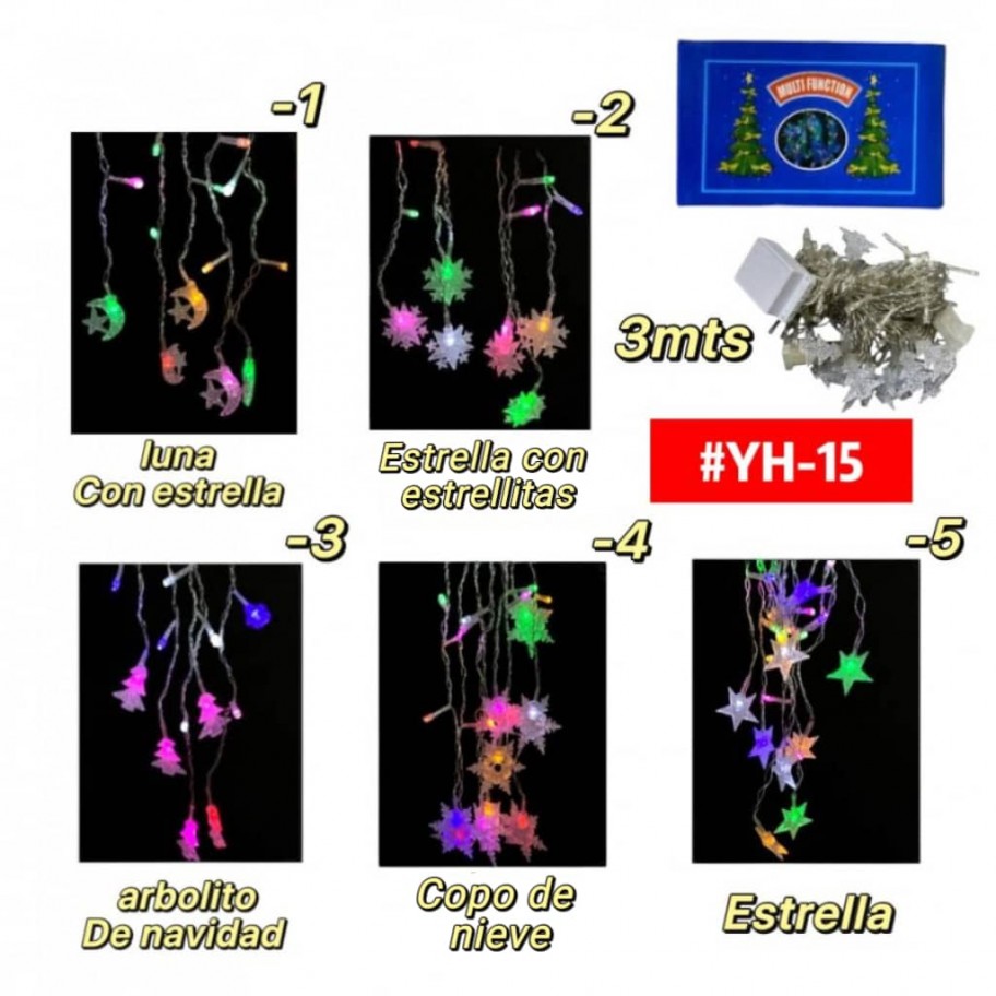 LUCES DE NAVIDAD CON ADORNOS #YH-15