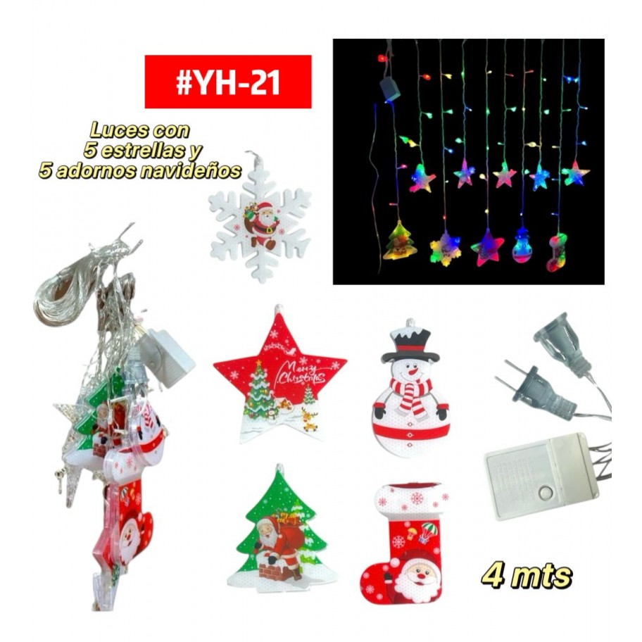 LUCES DE NAVIDAD CON ADORNOS #YH-21