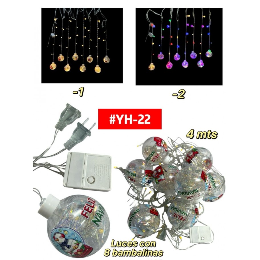 LUCES DE NAVIDAD CON BAMBALINAS #YH-22