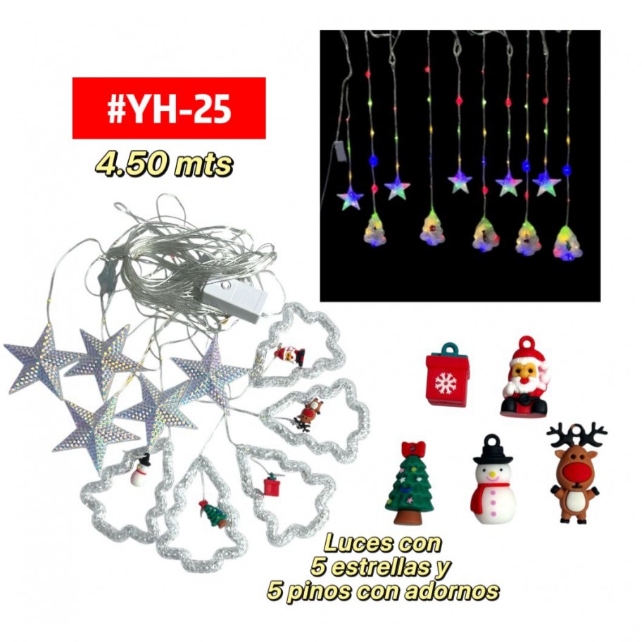 LUCES DE NAVIDAD CON ADORNOS #YH-25