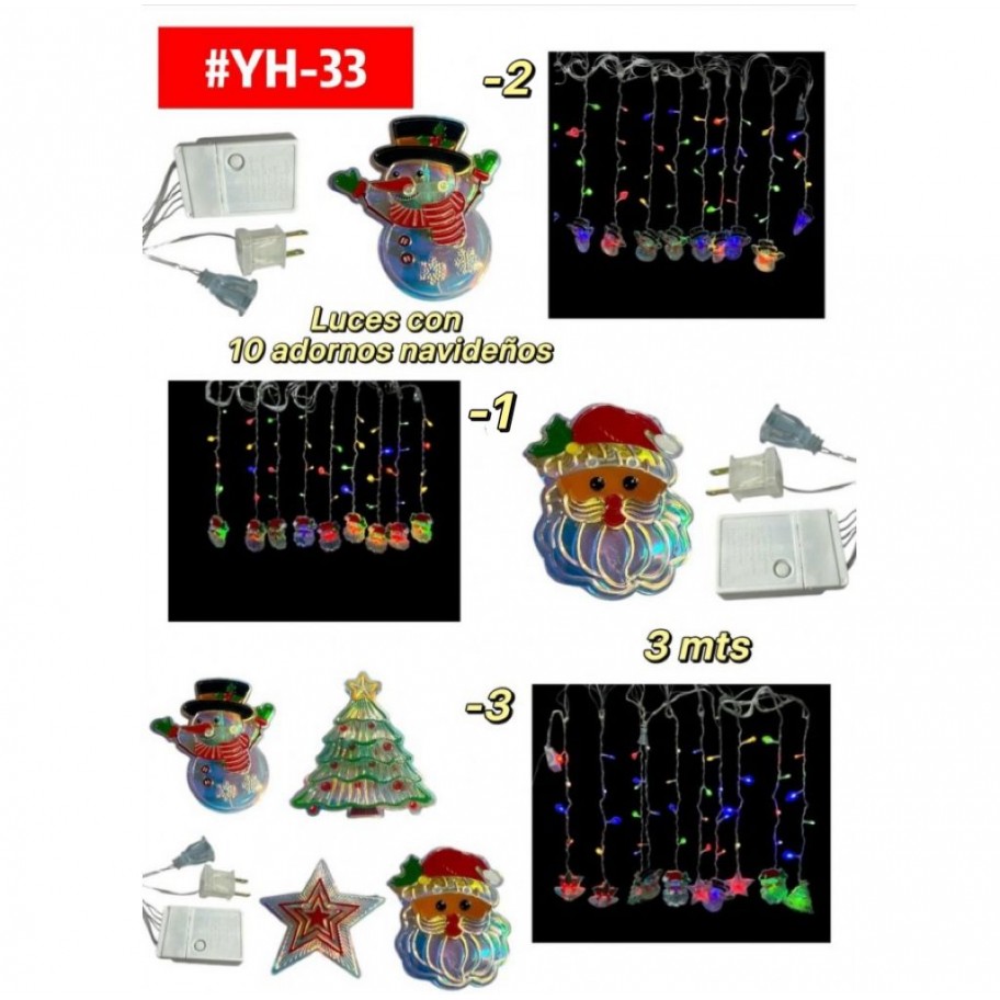 LUCES DE NAVIDAD CON FIGURAS #YH-33