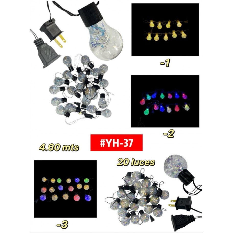 LUCES DE NAVIDAD BOMBILLO #YH-37