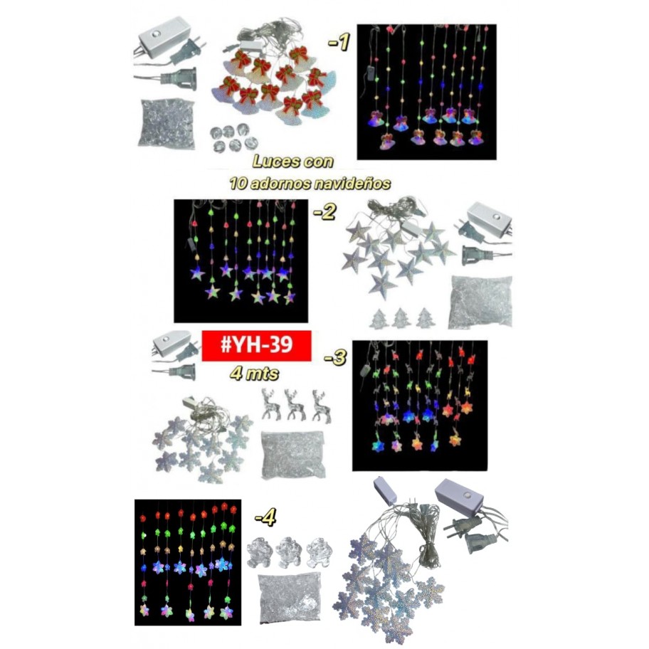 LUCES DE NAVIDAD CON FIGURAS #YH-39