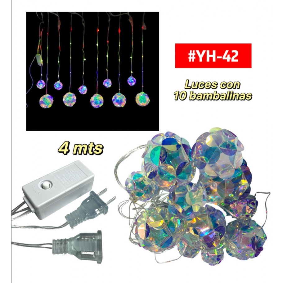 LUCES DE NAVIDAD ESFERAS #YH-42