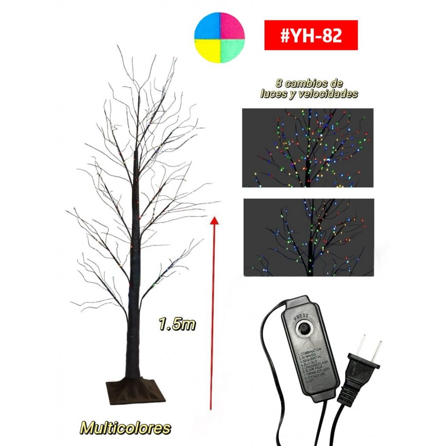 ARBOLITO BASE NEGRA 1.5mts #YH-82