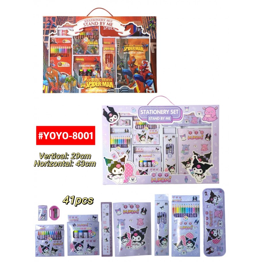 KIT ESCOLAR DE COLORES 41pcs #YOYO-8001