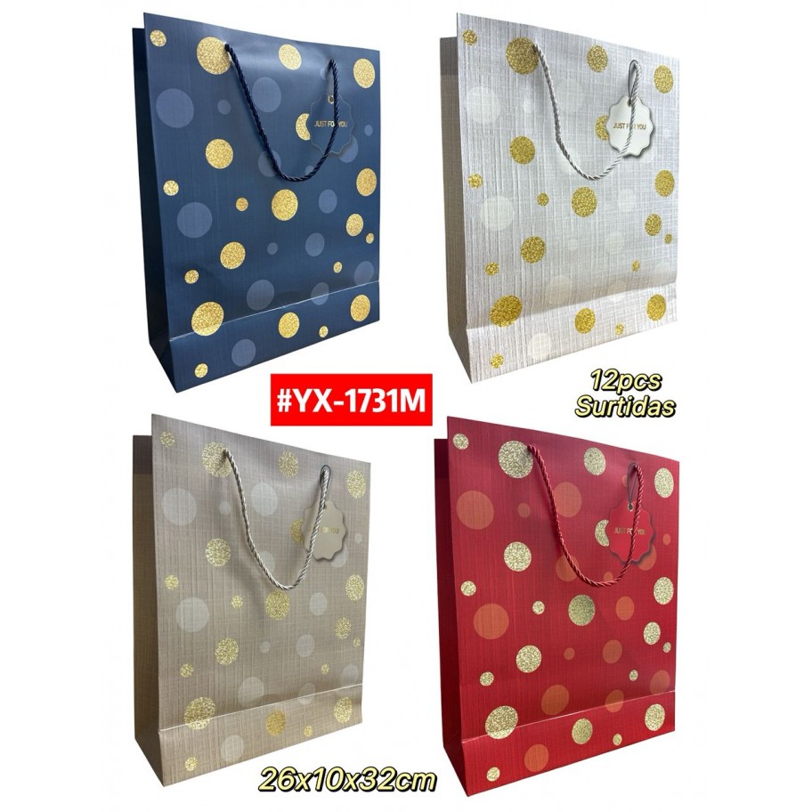 BOLSAS MEDIANAS DE REGALO  12uds #YX-1731M