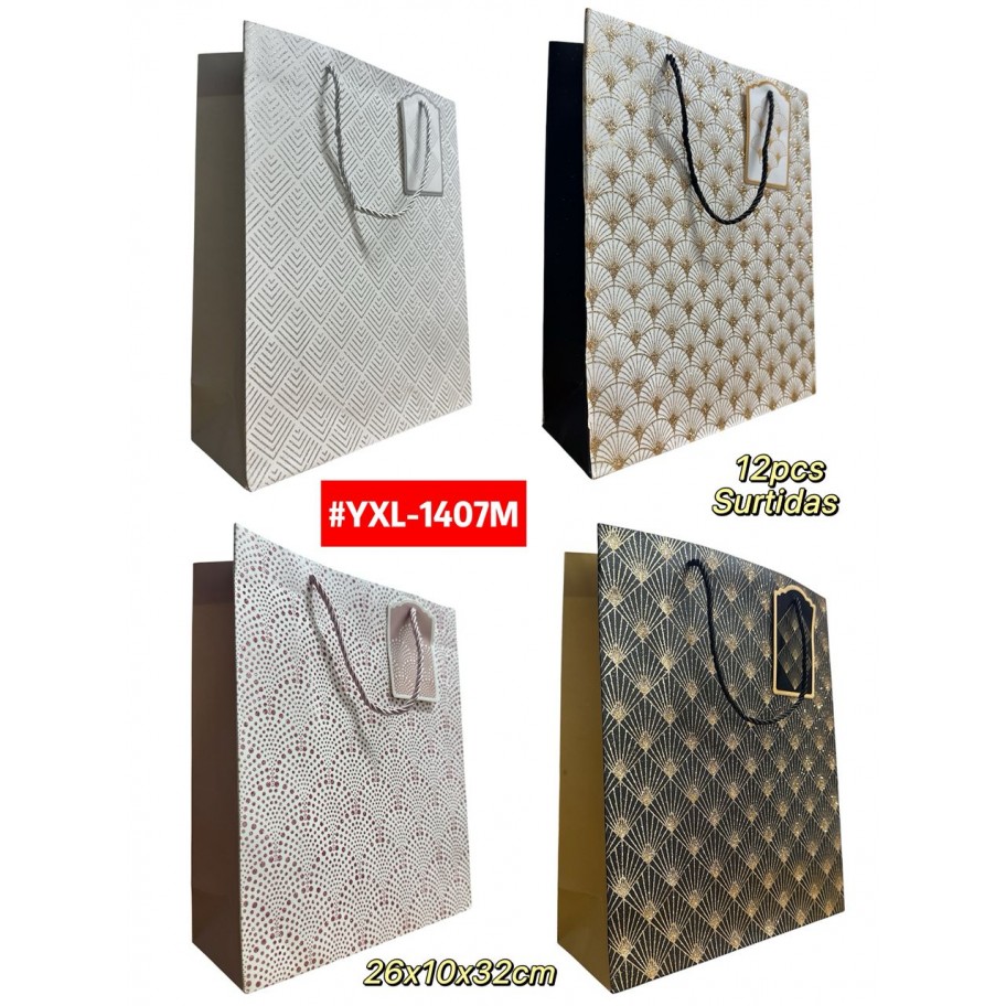 BOLSAS MEDIANAS DE REGALO 12uds #YXL-1407M