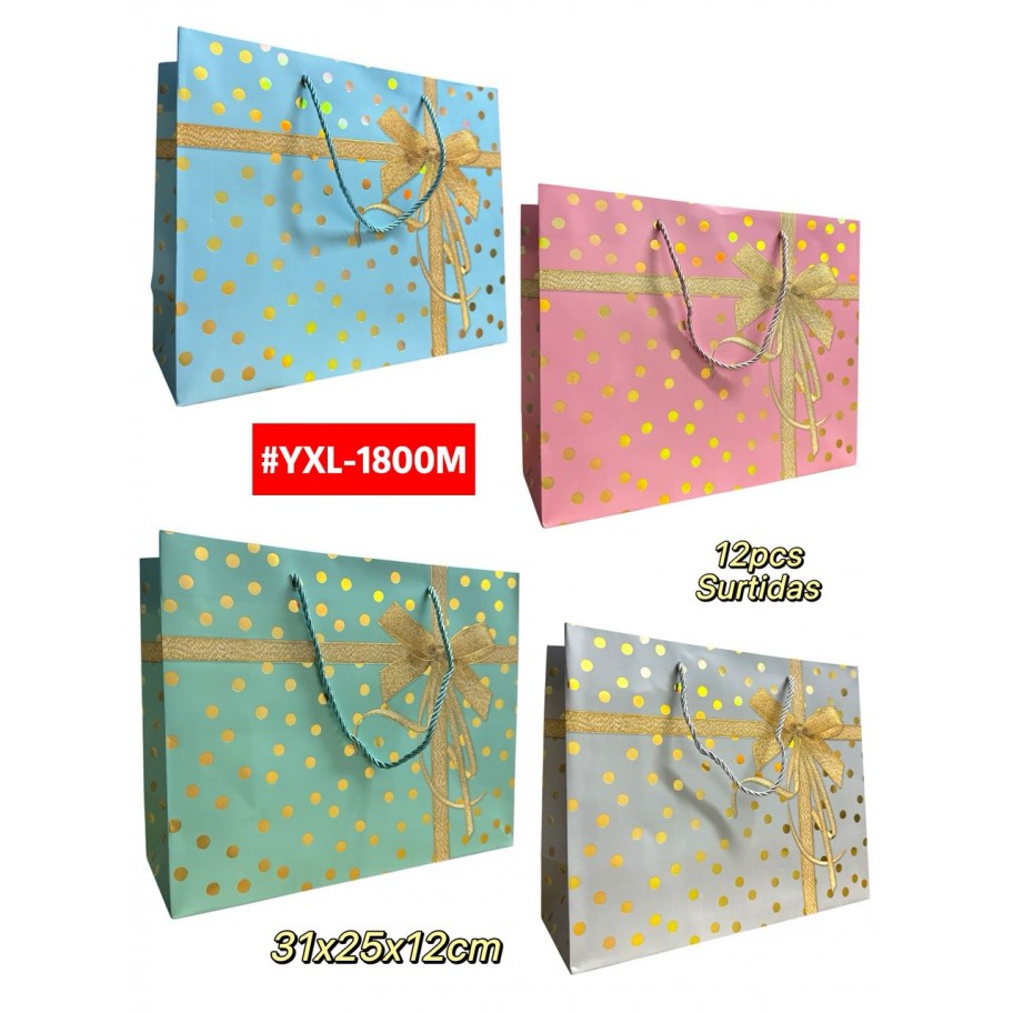 BOLSAS MEDIANAS DE REGALO  12uds #YXL-1800M
