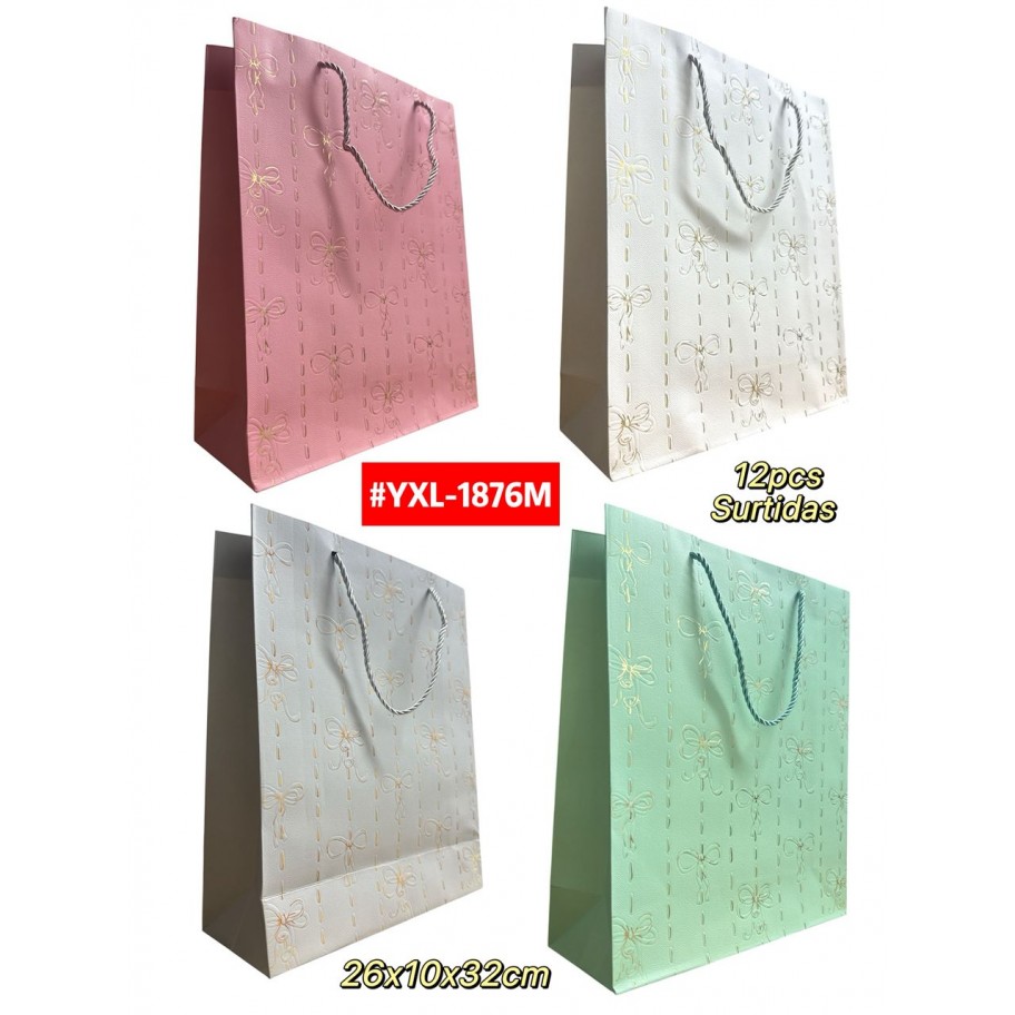 BOLSAS MEDIANAS DE REGALO  12uds #YXL-1876M