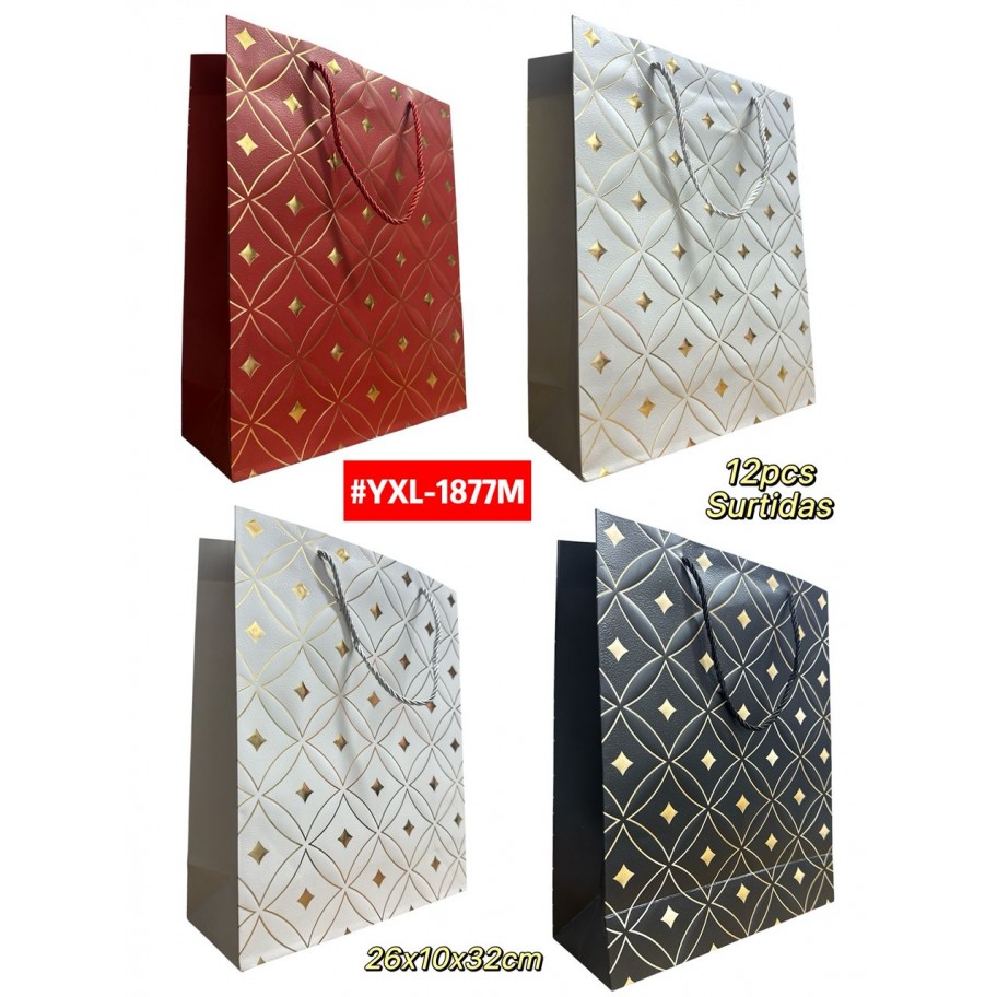 BOLSAS MEDIANAS DE REGALO  12uds #YXL-1877M