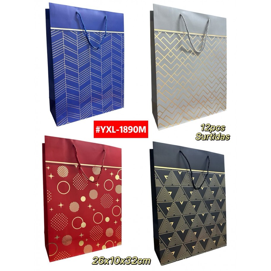 BOLSAS MEDIANAS DE REGALO  12uds #YXL-1890M